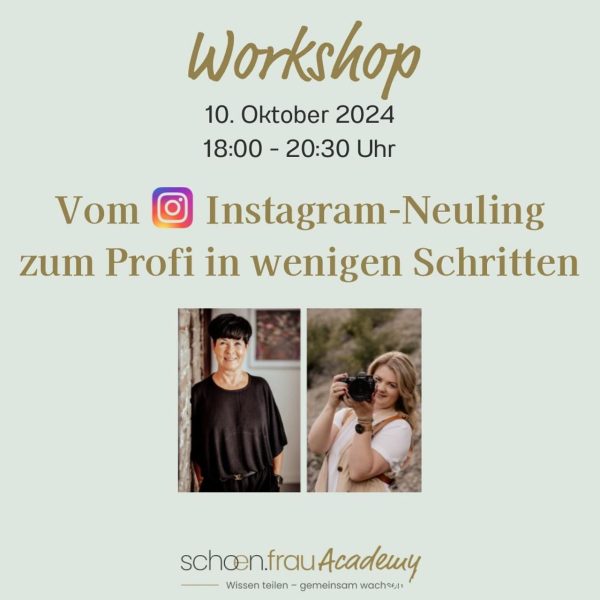 Instagram Workshop schoenfrau academy